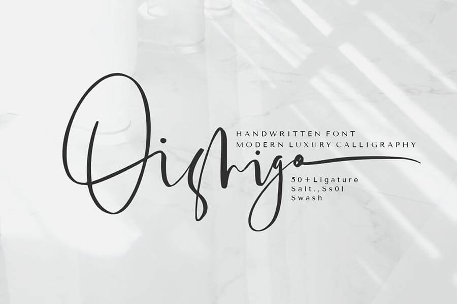 Oishigo Free Luxury Script Font