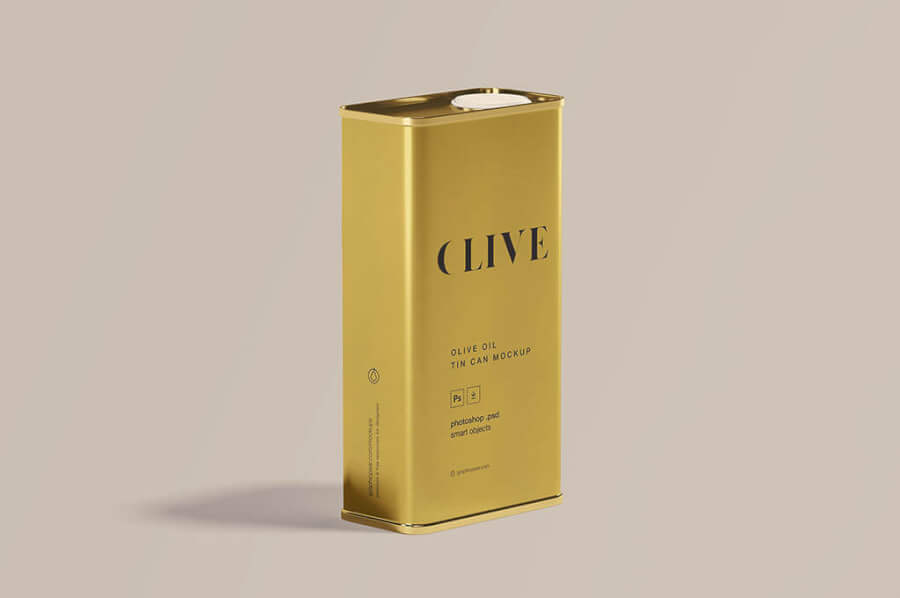 Olive Oil Tin Can Mockup