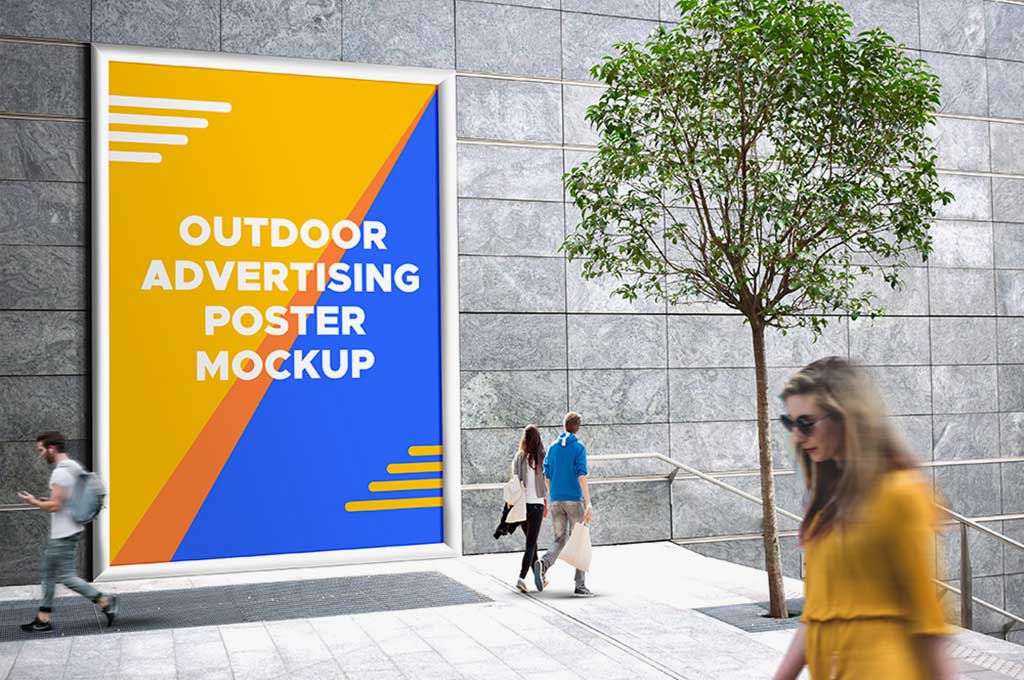 Outdoor Advertising Poster Mockup