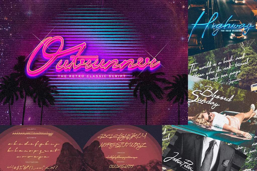 Outrunner 80s Retro Script