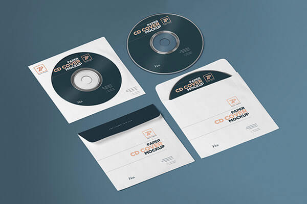 Paper CD Cover Template & CD Mockup Generator