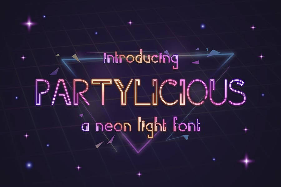 Parylicious – Modern Neon Light Font