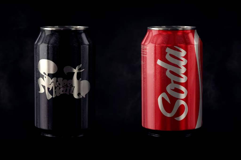 Photorealistic Aluminum Soda Can Mockup