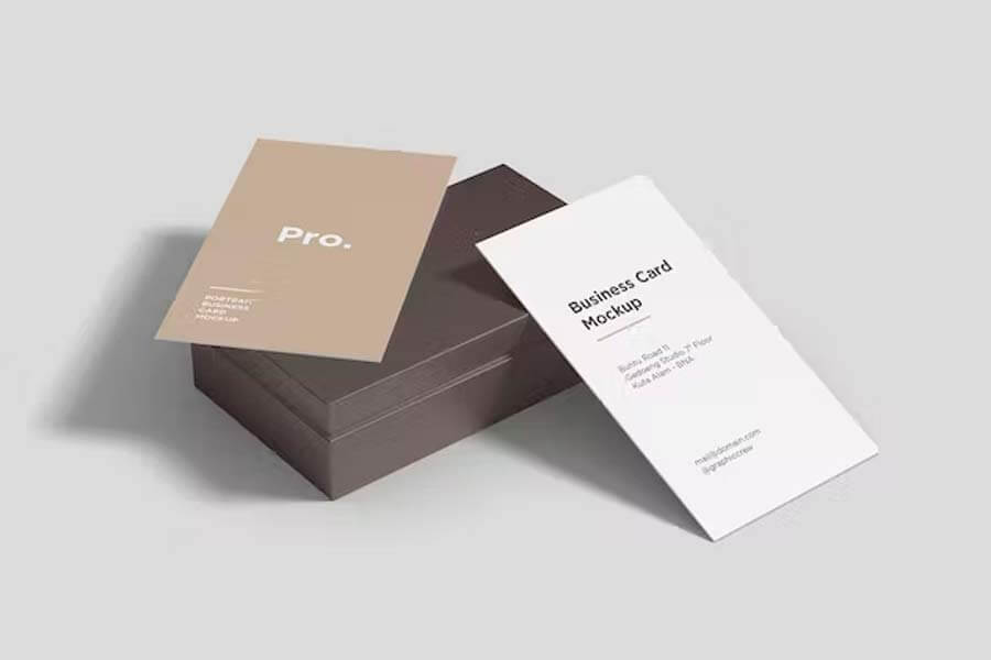 Portrait Business Card Mockup