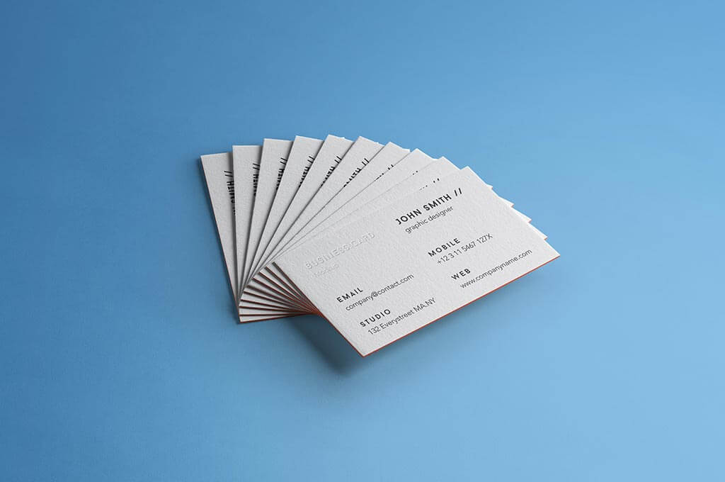 PSD Business Card Brand Mockup