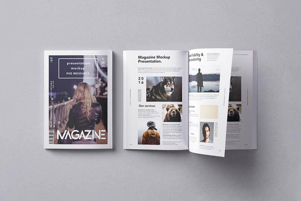 PSD Magazine Mockup