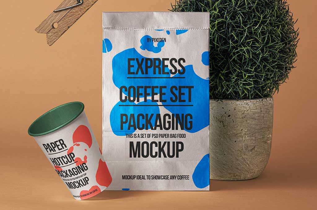 PSD Paper Bag Mockup