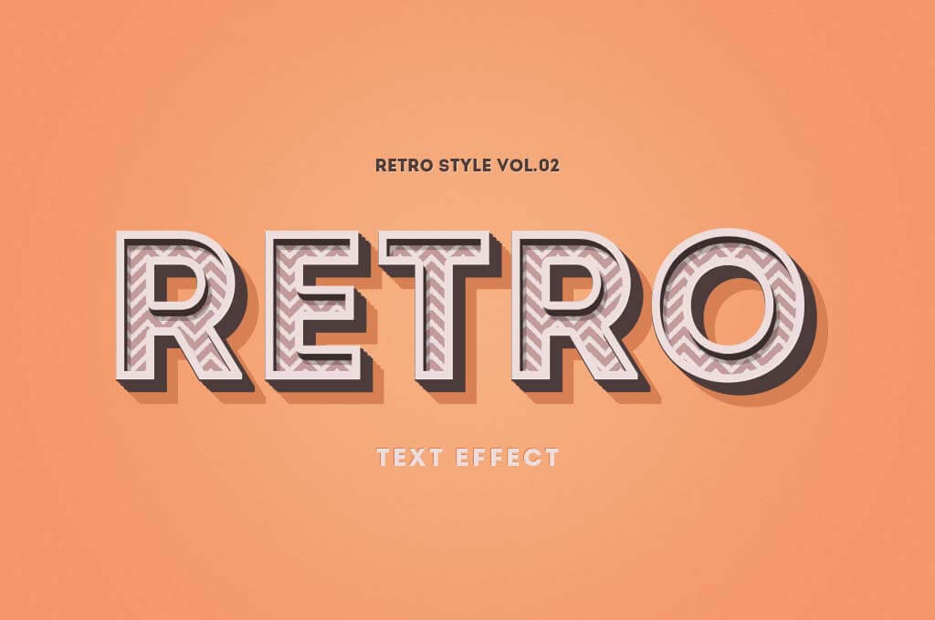 PSD Retro Text Effect