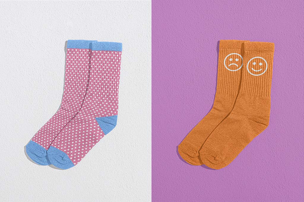 Realistic Socks Mockup