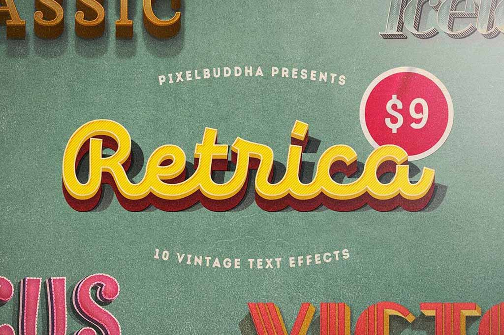 Retrica Vintage Text Effects Pack