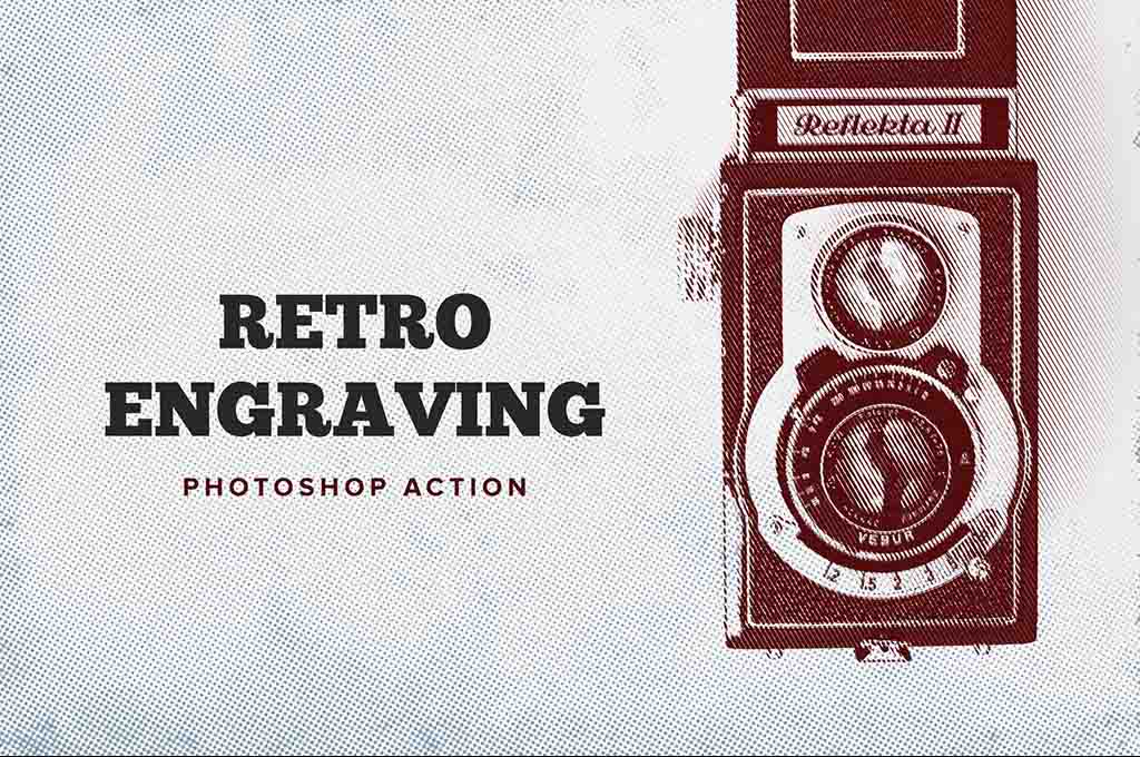 Retro Engraving Photoshop Action