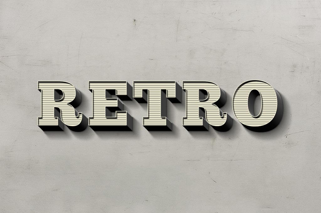 Retro Text Effect