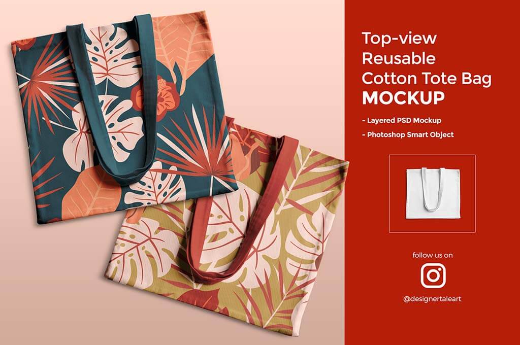 Reusable Cotton Tote Bag Mockup