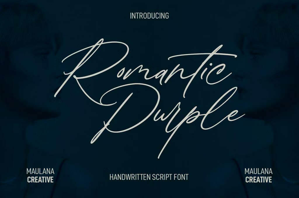 Romantic Purple Signature Font