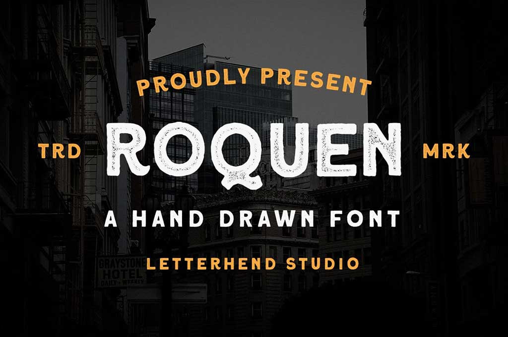 Roquen Hand Drawn Typeface