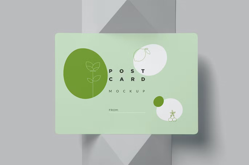 Rounded Corners Postcard Mockups