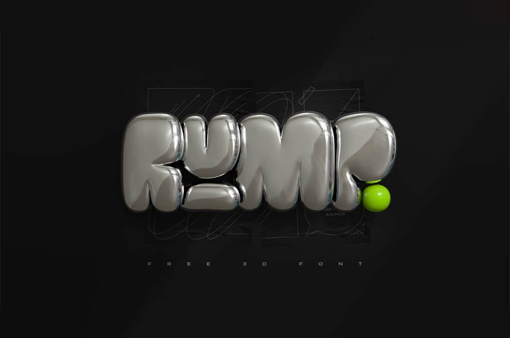 Rump - Free 3D Font