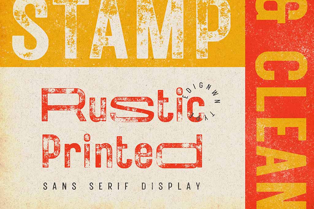 Rustic Printed Vintage Font