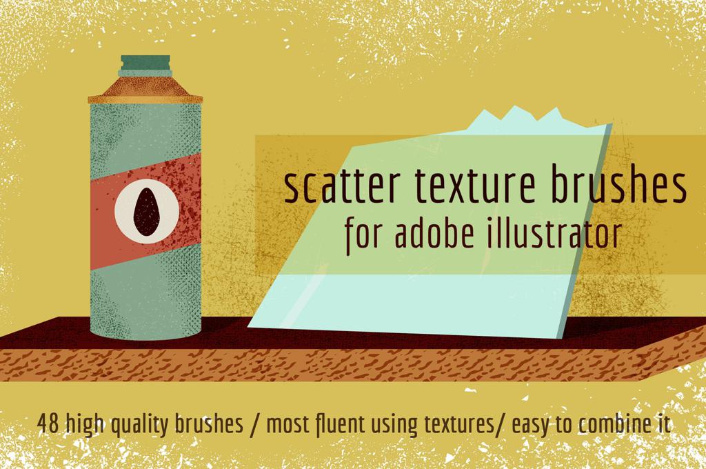 Scatter Texture Brushes for Adobe Illustrator