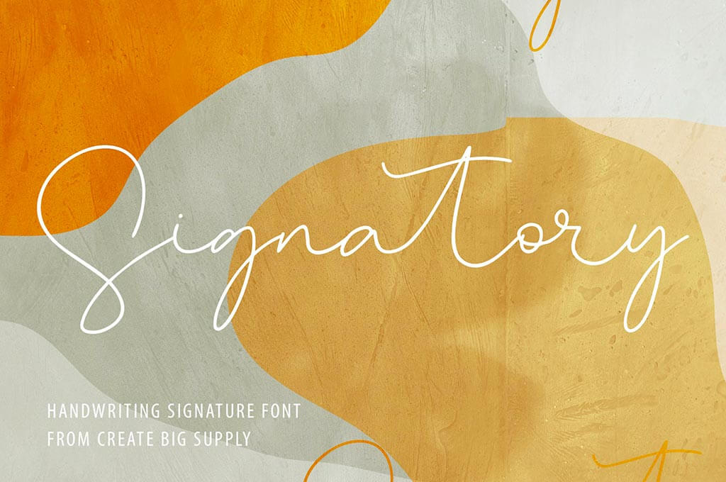 Signatory Handwriting Signature Font