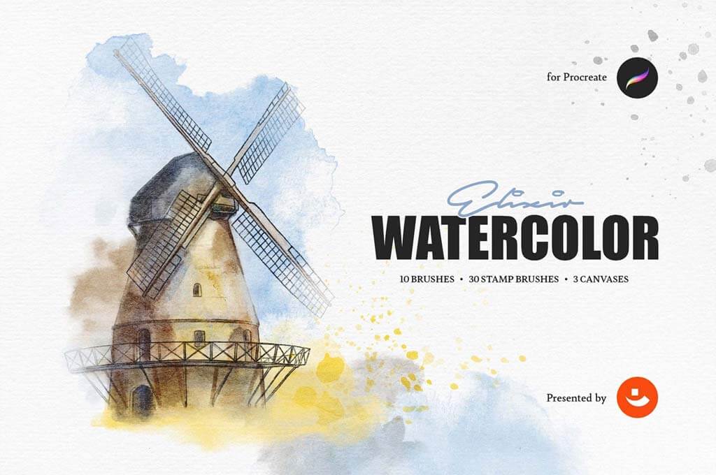 Sketching Watercolor Procreate Brushes