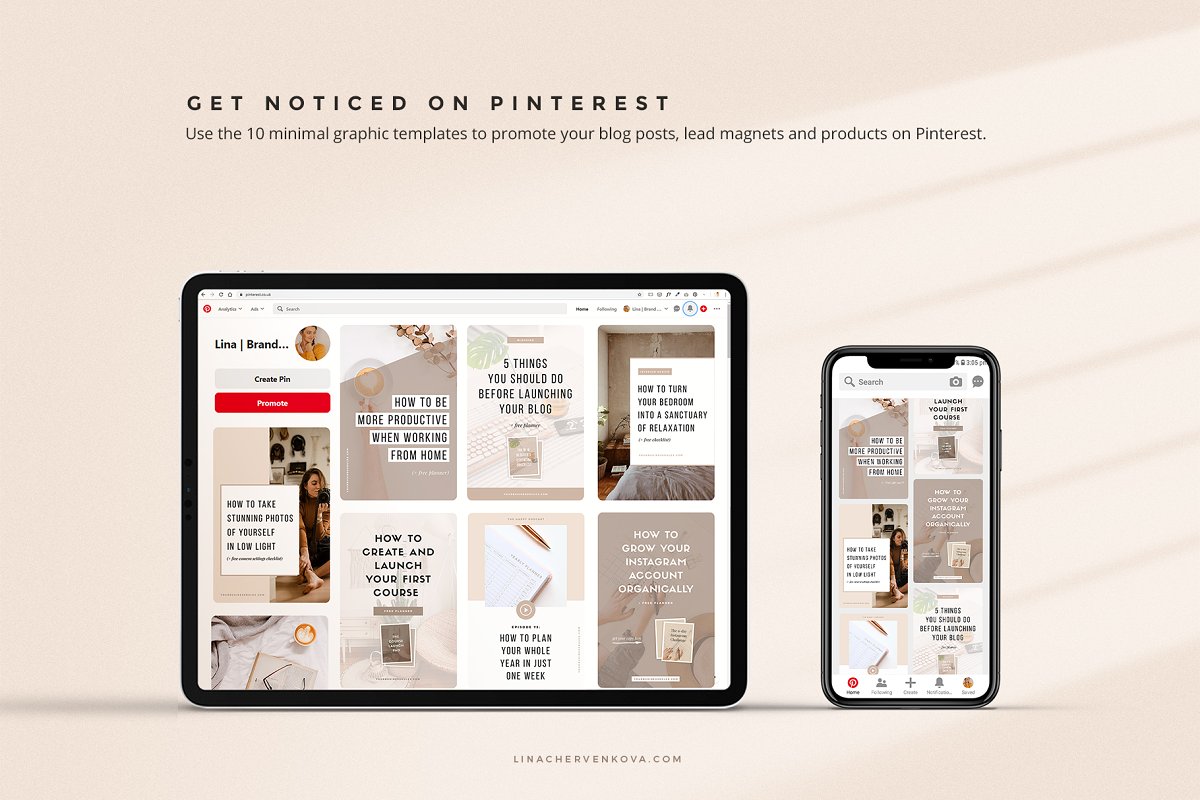 Minimalist Pinterest Templates