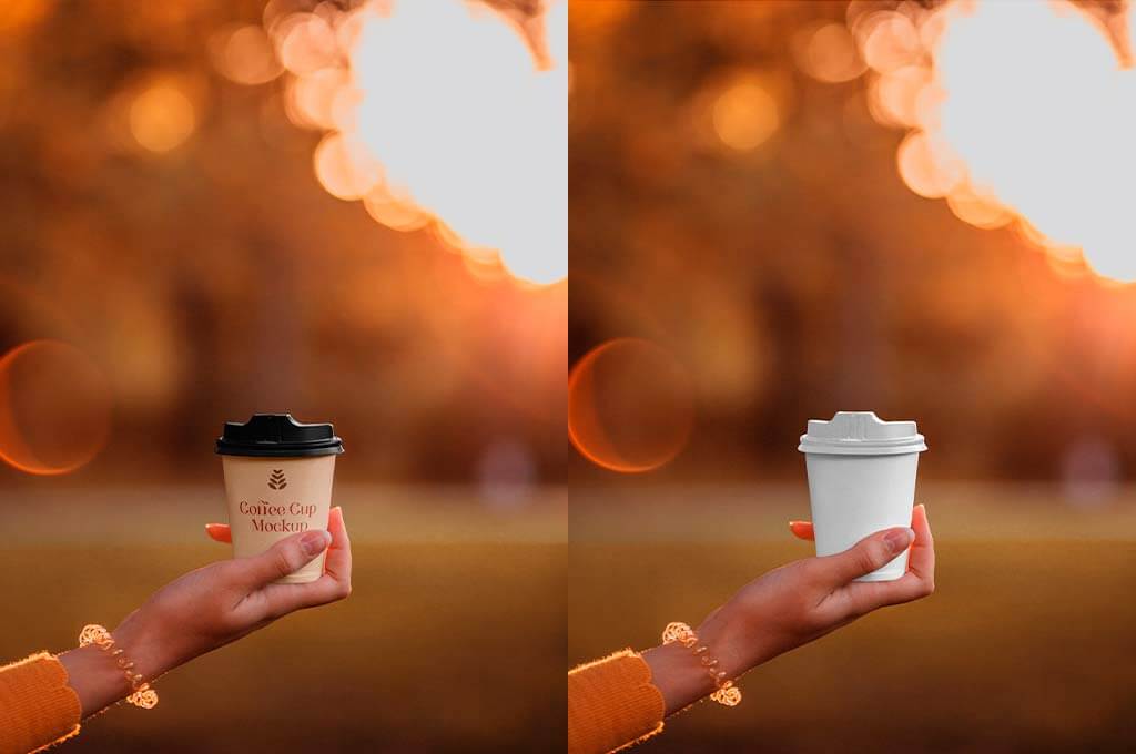 Small Coffee Cup PSD Mockup