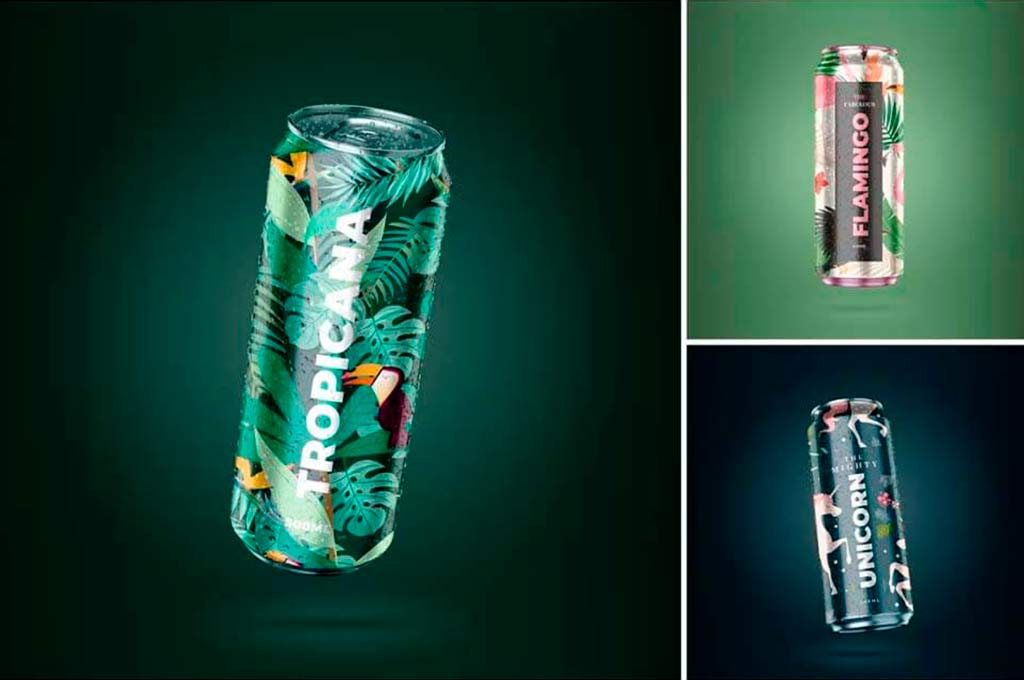 Soda Beer Can Mockups