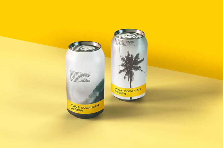 Soda Drink Can Mockup