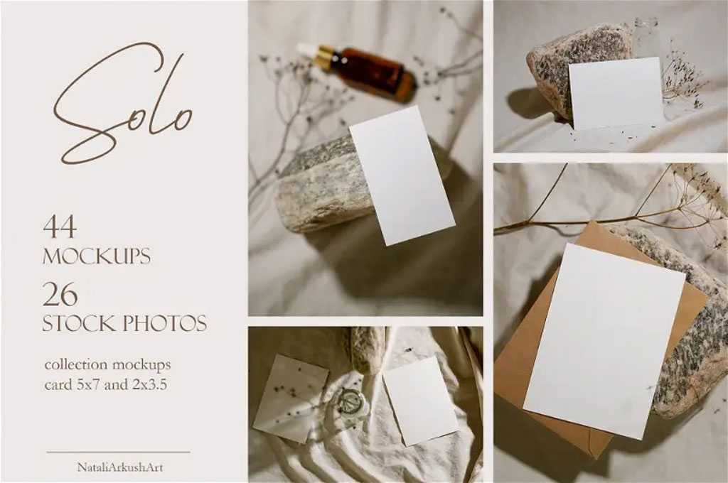 Solo — Card Mockup Photo Bundle