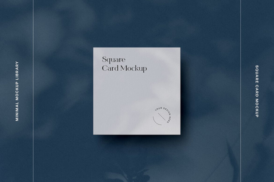 Square Business Card Mockup