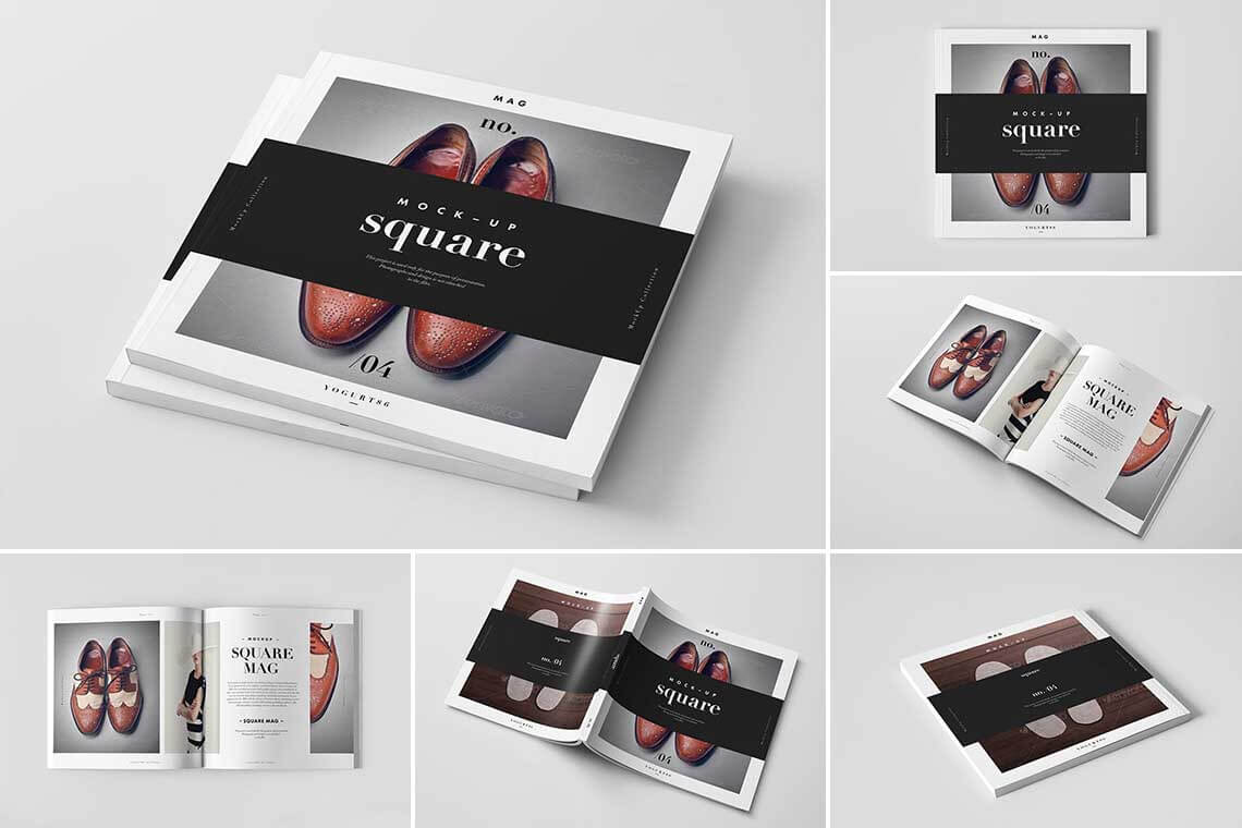 Square Magazine Mockup