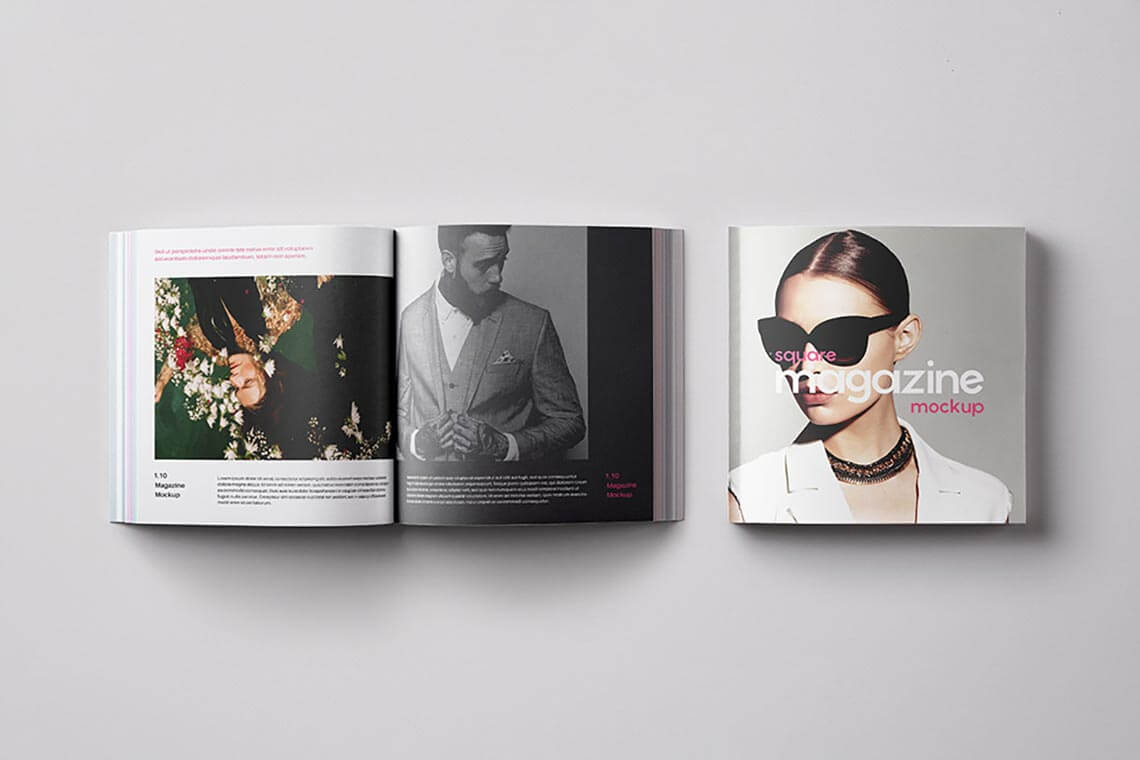 Square Magazine Mockup