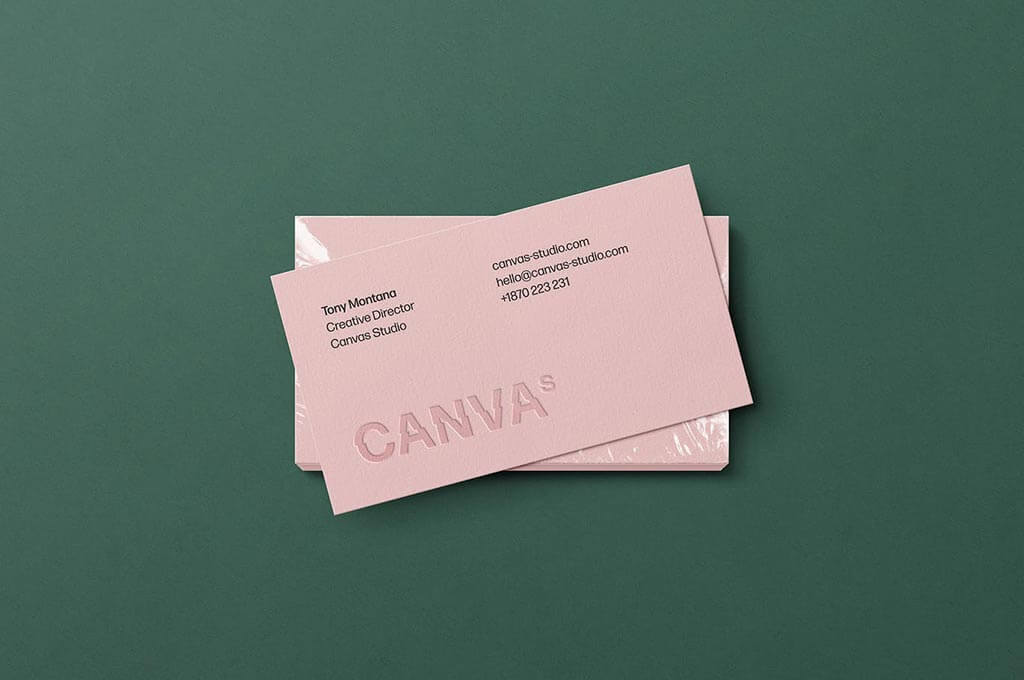 Stacked Business Card Mockup