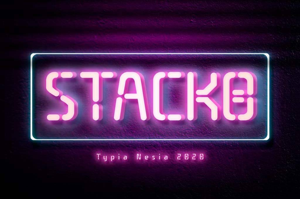 Stacko Neon Font