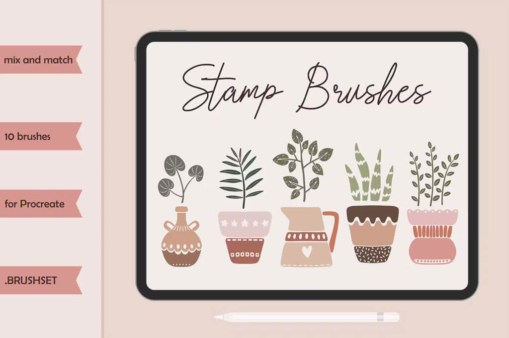 Stamp Brushes for Procreate – House Plants