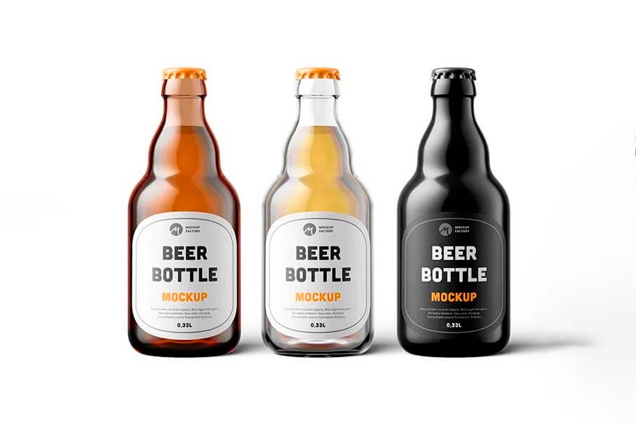 Steinie Beer Bottle Mockup