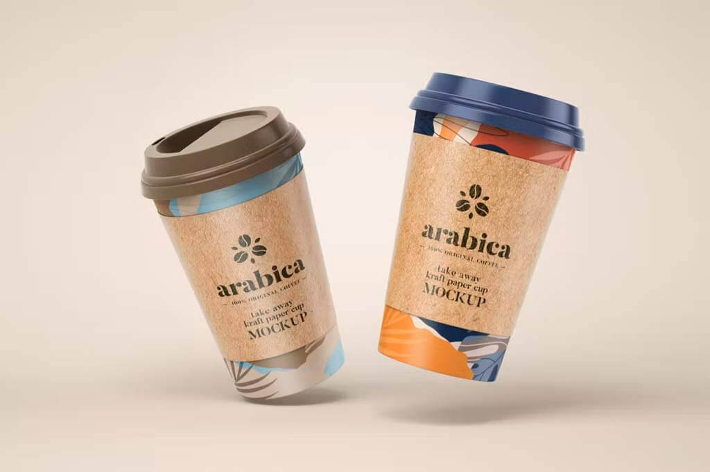 Take Away Kraft Paper Cup Mockup