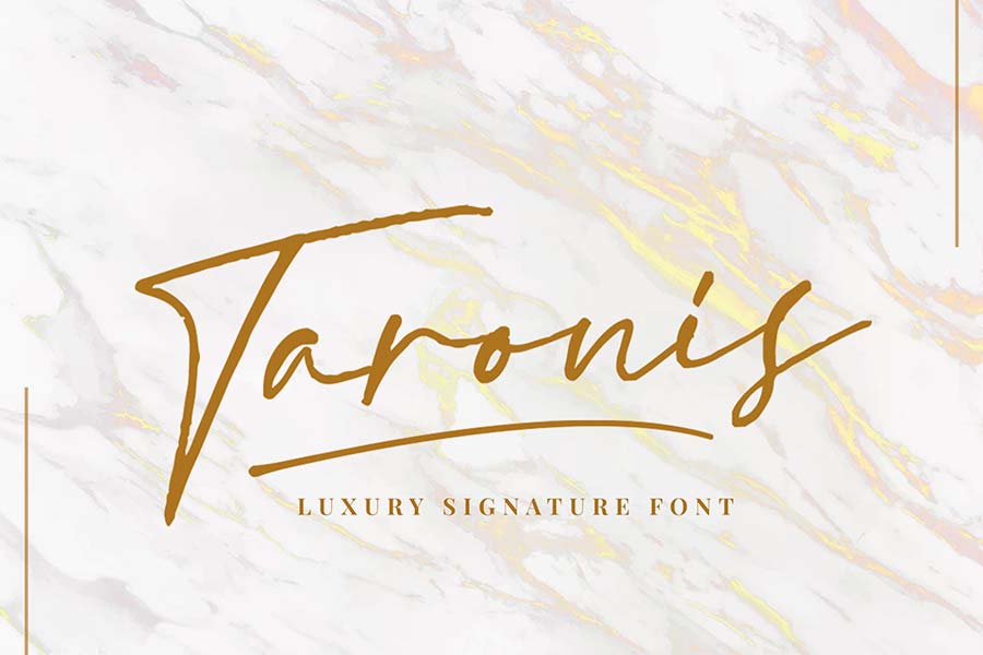 Taronis Signature Font