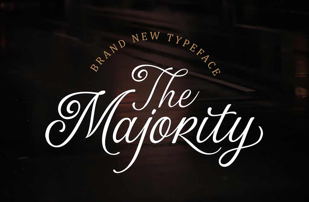 The Majority Script Font