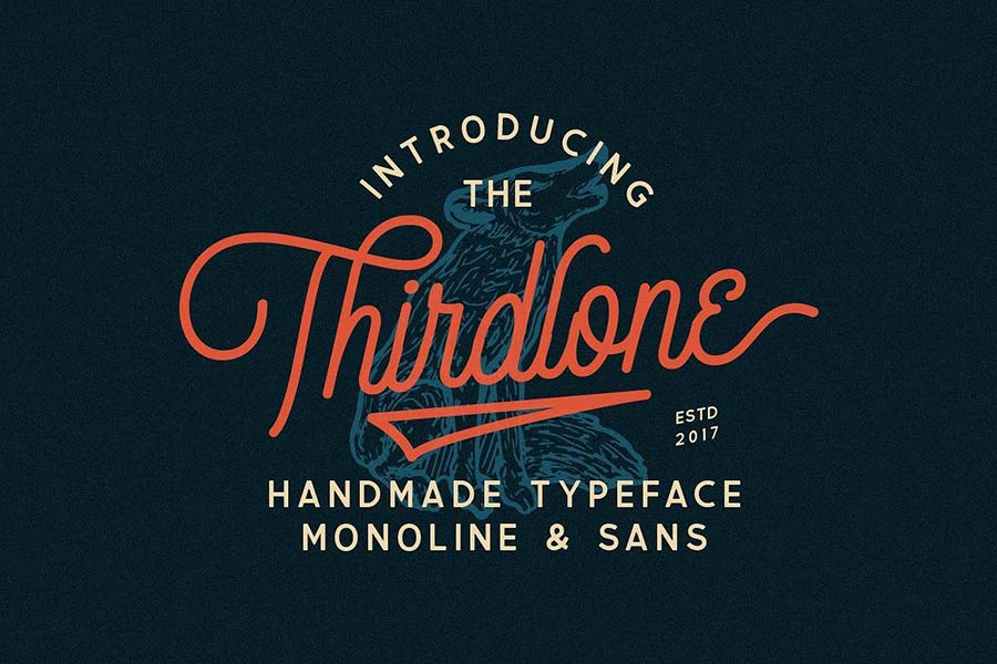 Thirdlone Font Duo & Vector Pack