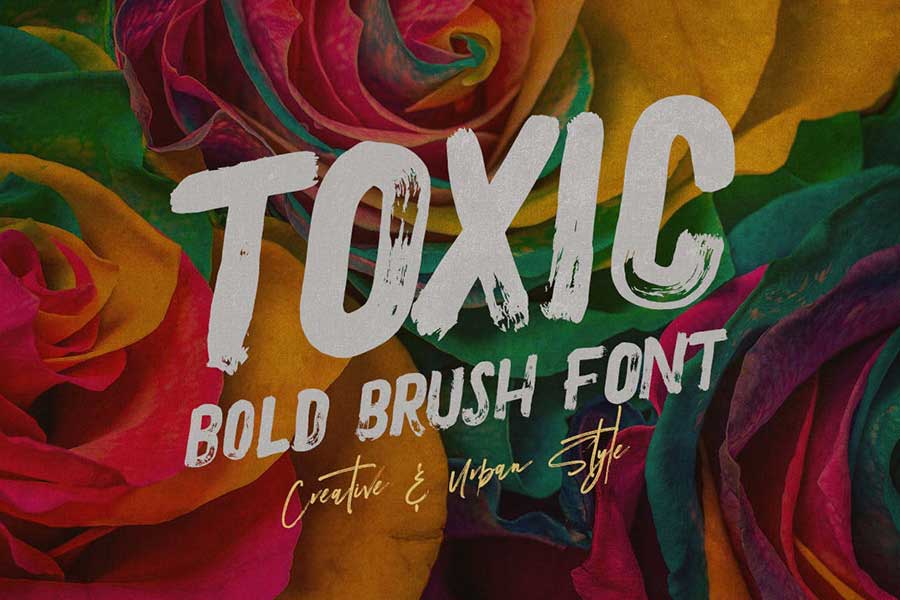 Toxic — Brush & Grunge Font