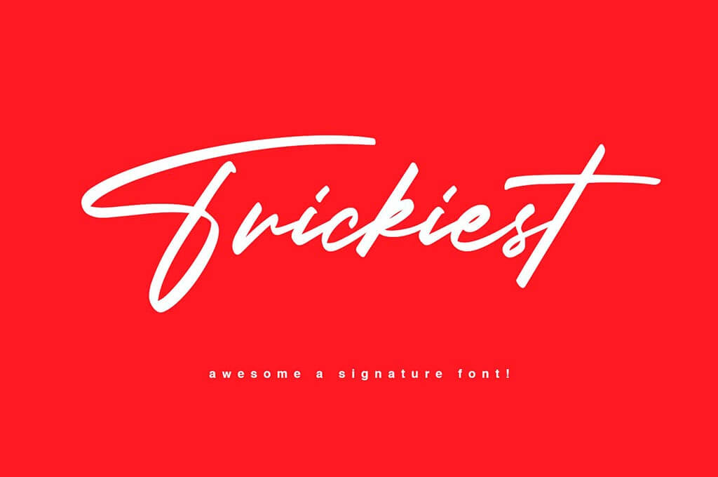 Trickiest Signature Font