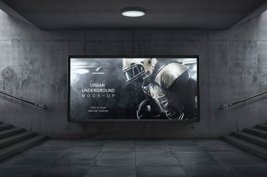 Underground Billboard Mockup