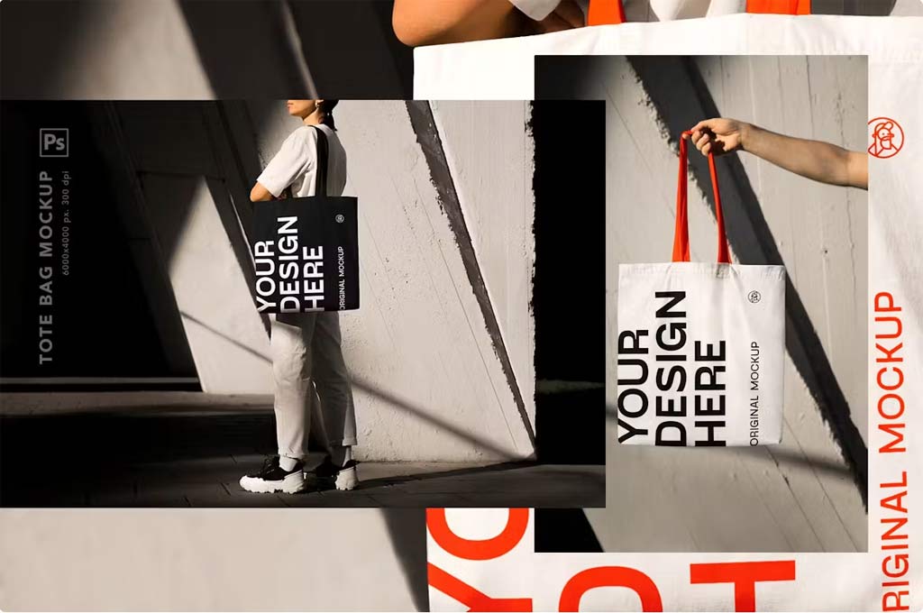 Urban Tote Bag Mockup