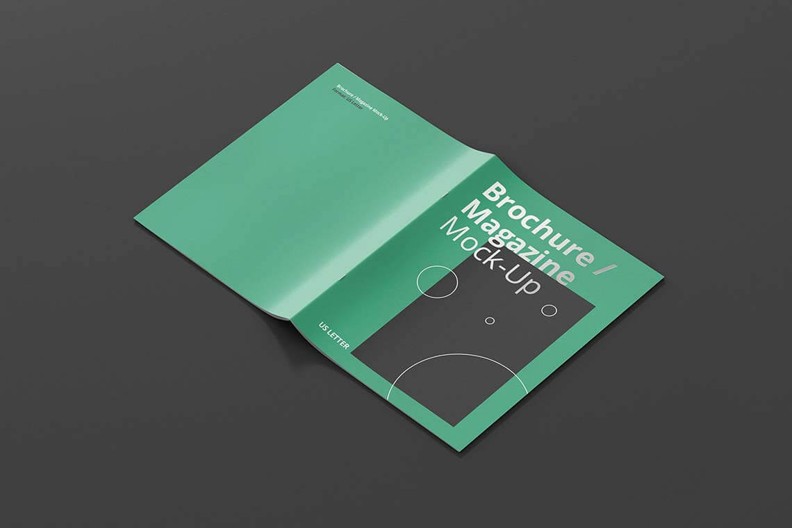 US Letter Brochure Magazine Mockup