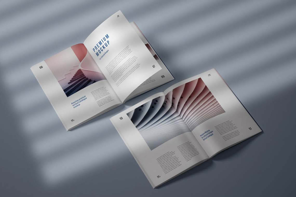 Vertical Catalog Magazine Mockup