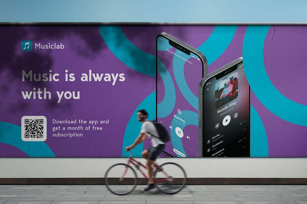 Wall Billboard Mockup