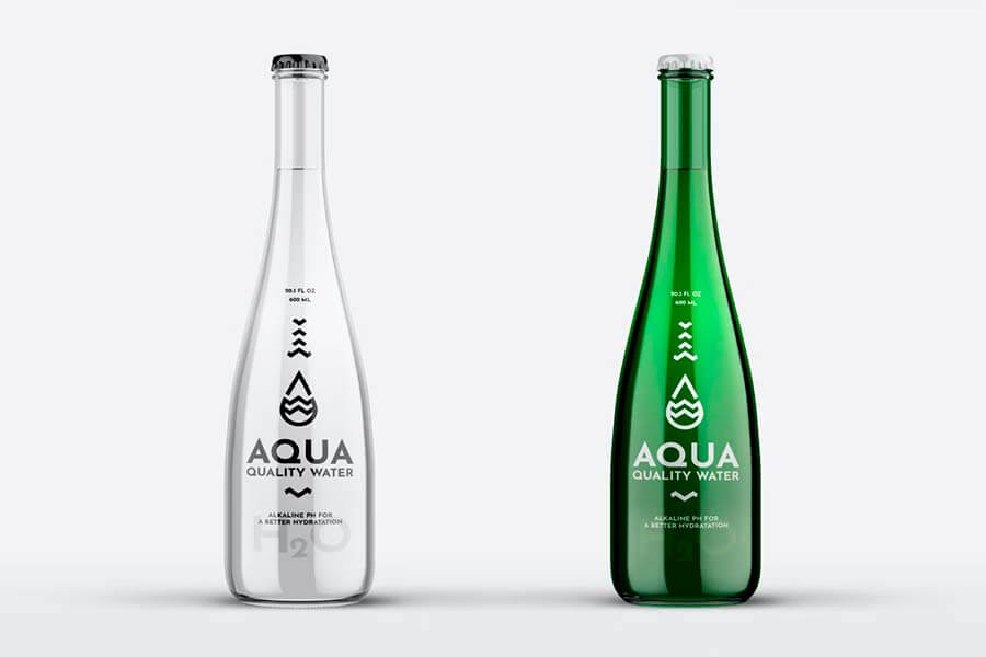 Water Glass Bottle Mockup