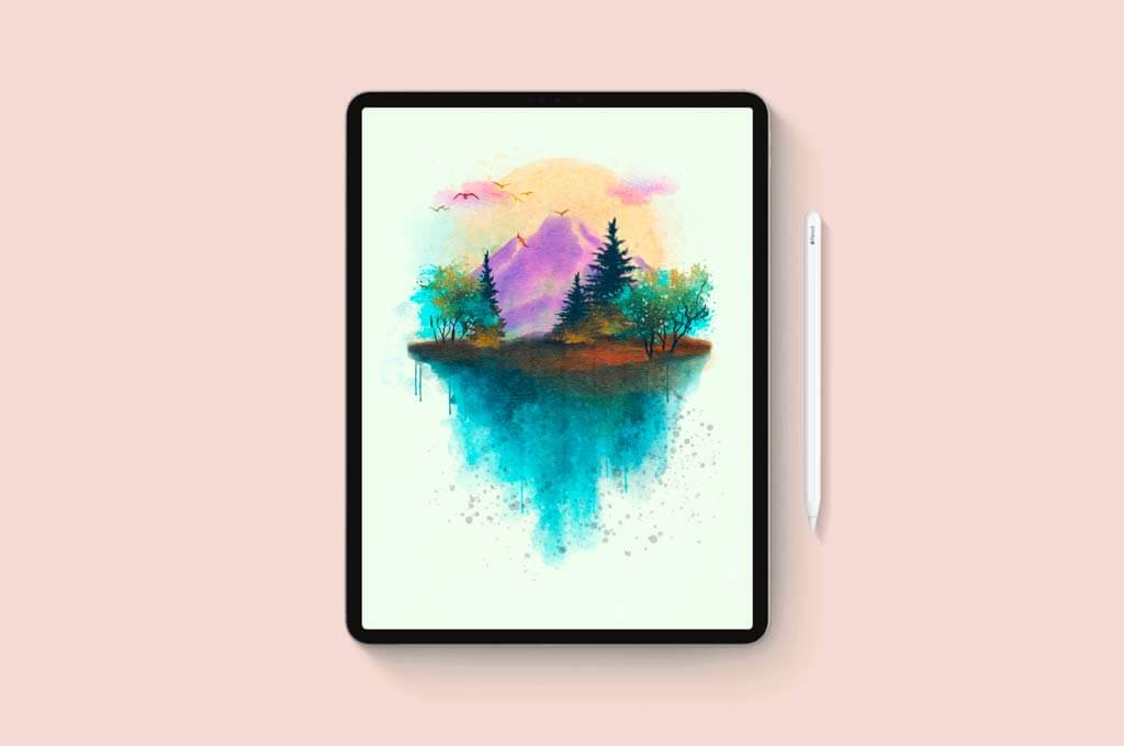 Watercolor Landscape Painting Bundle